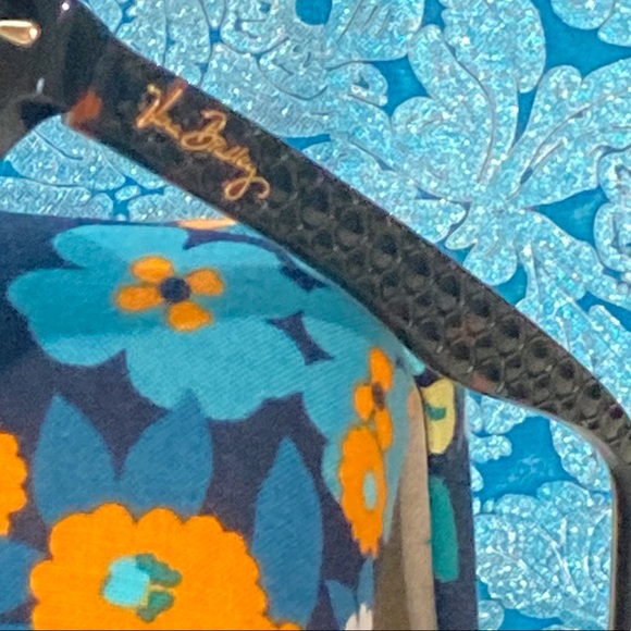 RELISTED | VERA BRADLEY Claudette Frame and Hard Case Pattern Midnight Blues - Picture 8 of 12